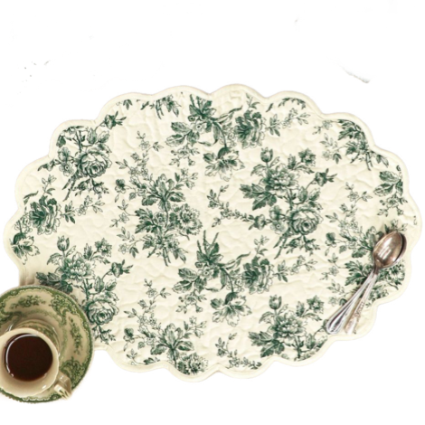 April Cornell, Rosalind Ivy Placemat - White, INDIVIDUALLY SOLD