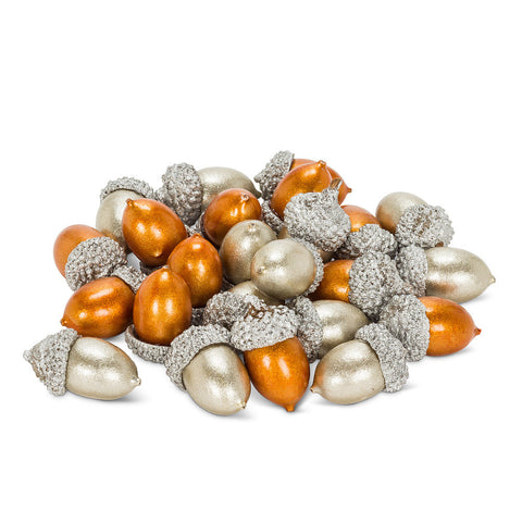 Metallic Acorns Set Of 24