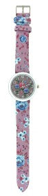 Pink Floral Ladies Jewelry Watch