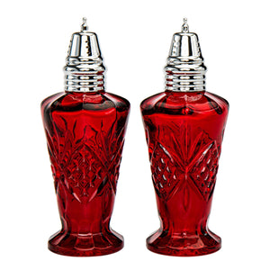 Red Crystal Salt & Pepper, Set Of 2