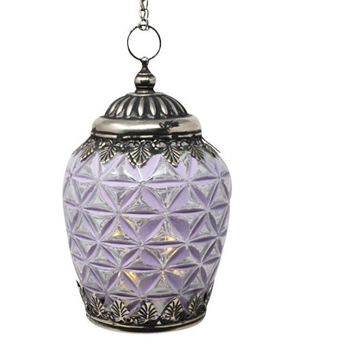 Antiqued Purple Lantern LED