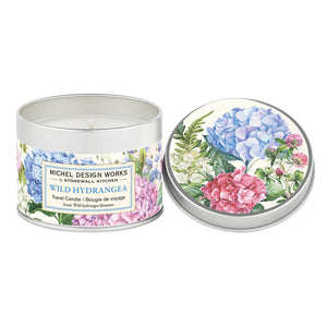 Wild Hydrangea Travel Soy Candle