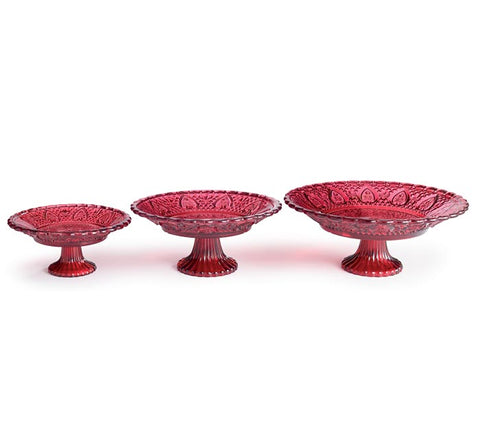 Assorted Red Cake Plate, INDIVIDUALLY SOLD