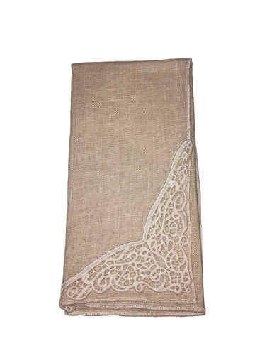 April Cornell Versailles Linen Napkin - Antique, INDIVIDUALLY SOLD