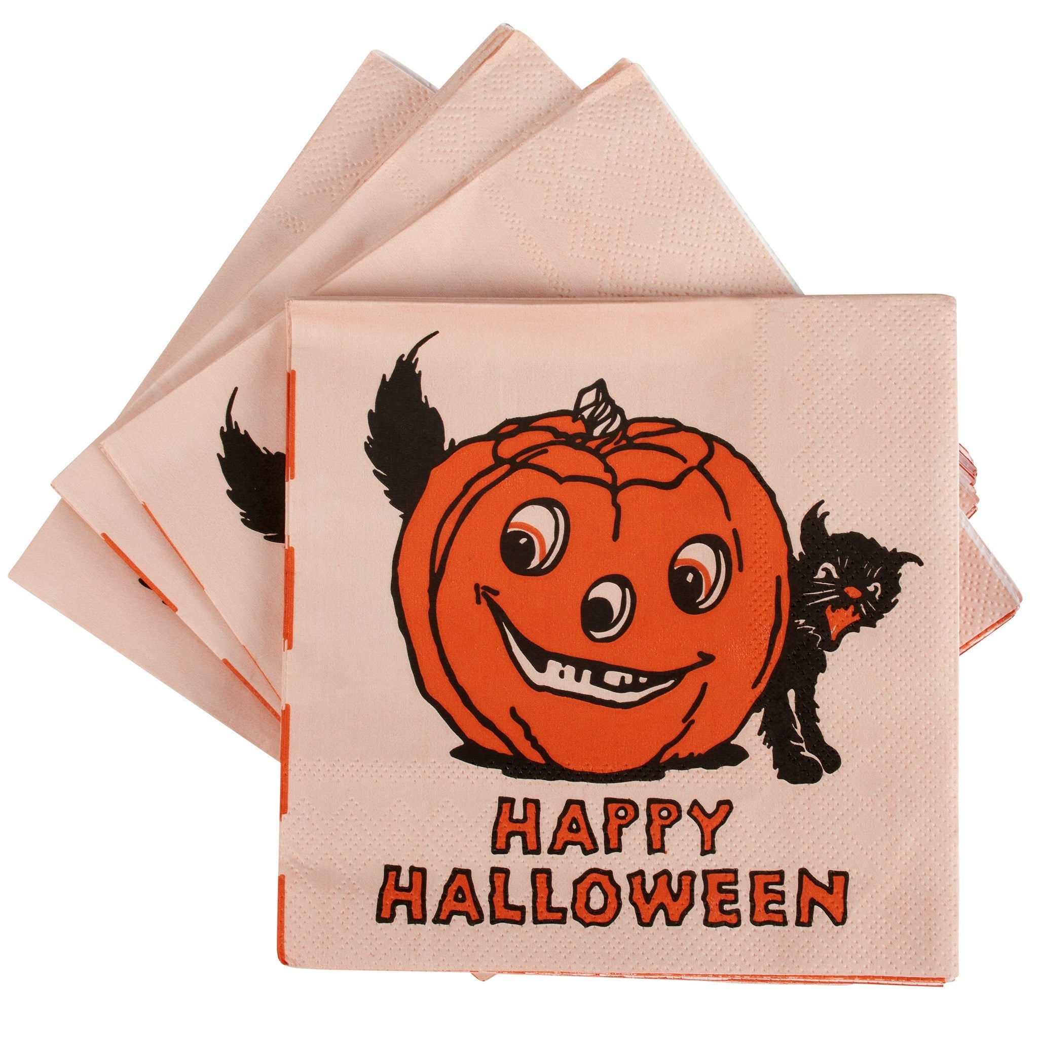 Happy Halloween Pumpkin Cocktail Napkin