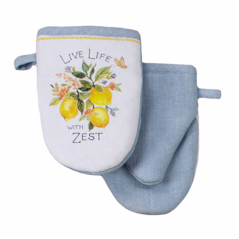 Live Life With Zest Oven Mitt, INDIVIDUALLY SOLD