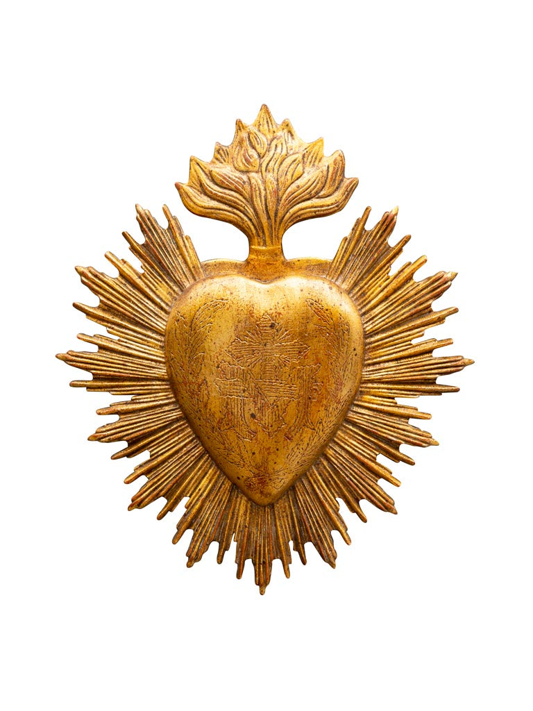 Heart With Flame Wall Hanger