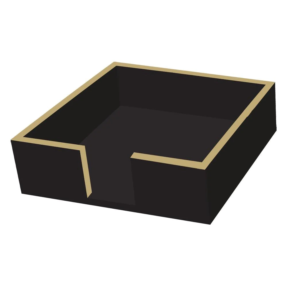 Black And Gold Cocktail Napkin Holder