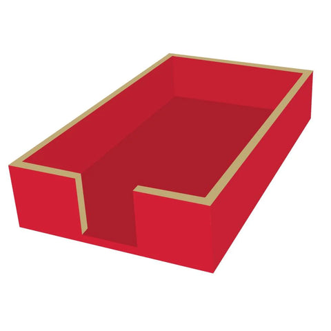 Red And Gold Guest Towel Napkin Holder