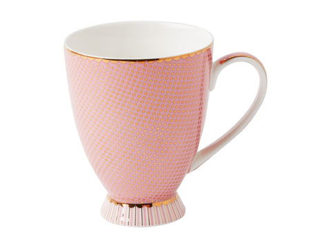 Pink And Gold Footed Mug