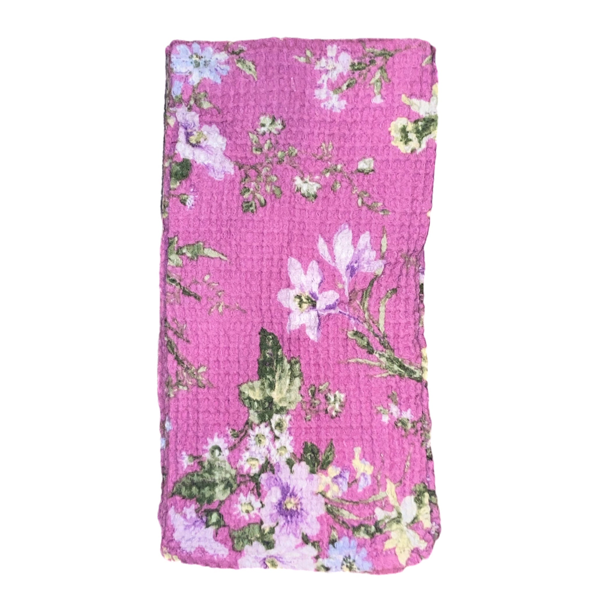 Pink Graceful Garden Tea Towel, INDIVIDUALLY SOLD