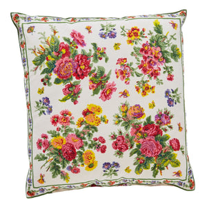 White Artist's Garden Pillow