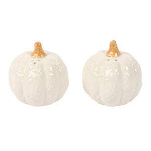 White Pumpkin Salt & Pepper, Set Of 2