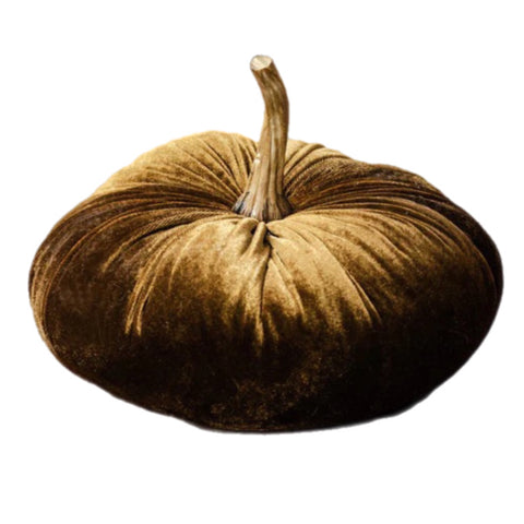 Brown Velvet Pumpkin Figurine