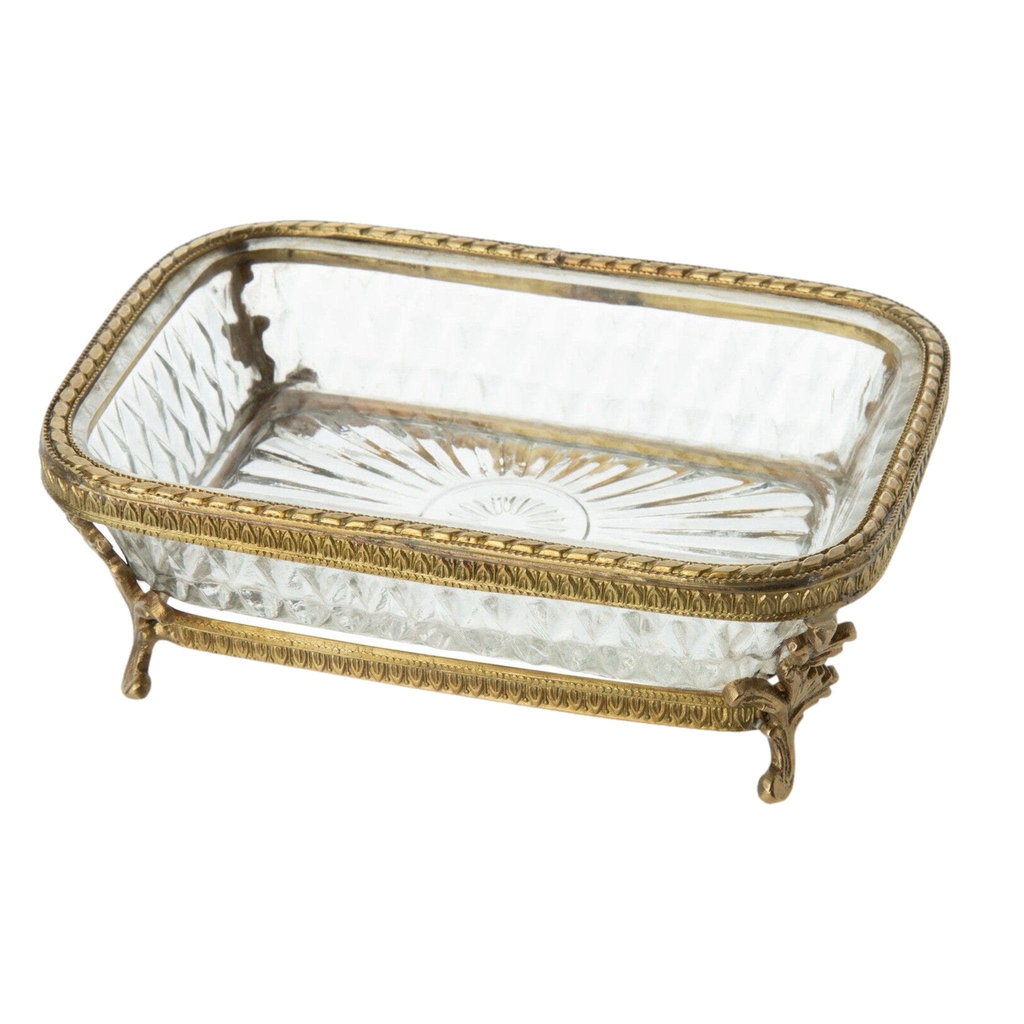 Gold Rectangle Soap Dish