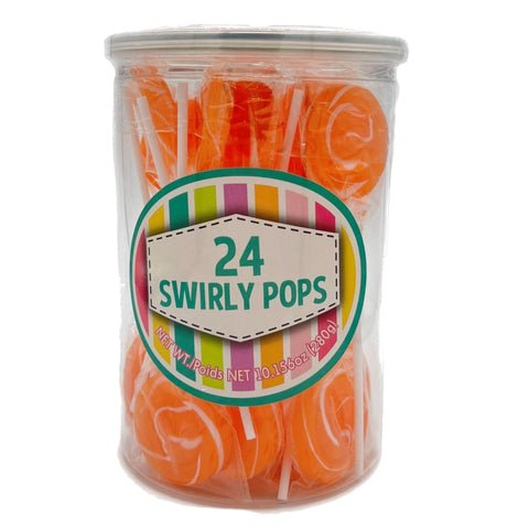 Orange Swirly Pops