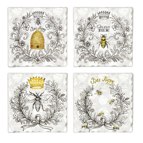 Queen Bee Coasters, Set Of 4