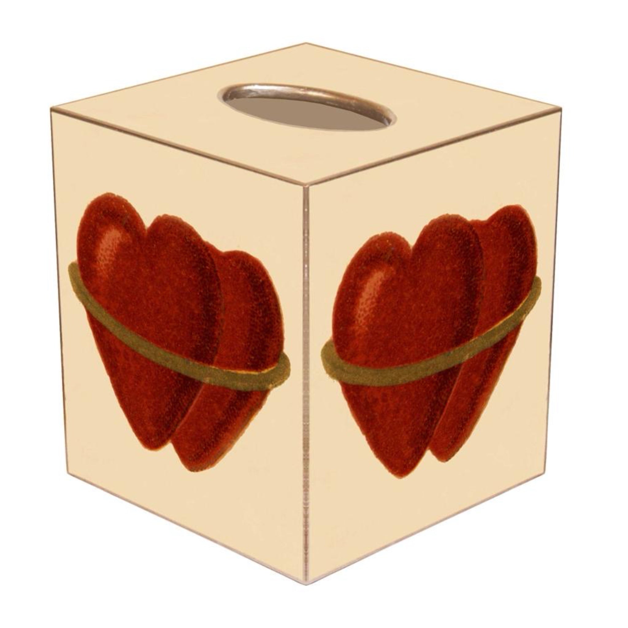 Double Hearts Tissue Box Cover