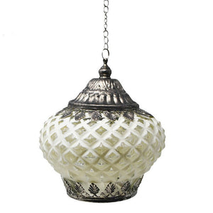 Antiqued White Lantern LED