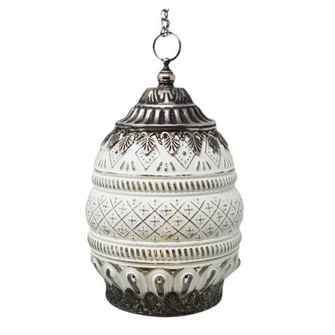 Antiqued White Lantern LED