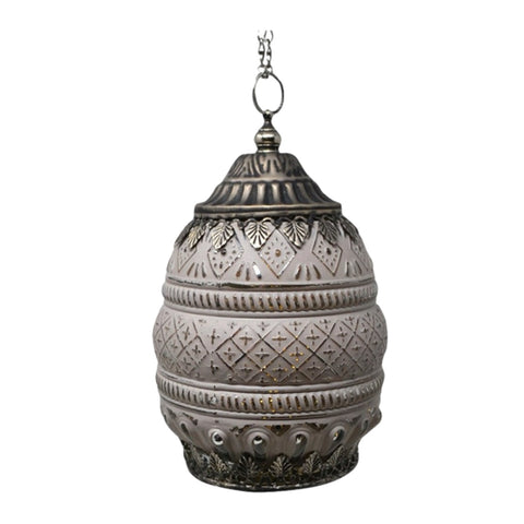 Antiqued Grey Lantern LED