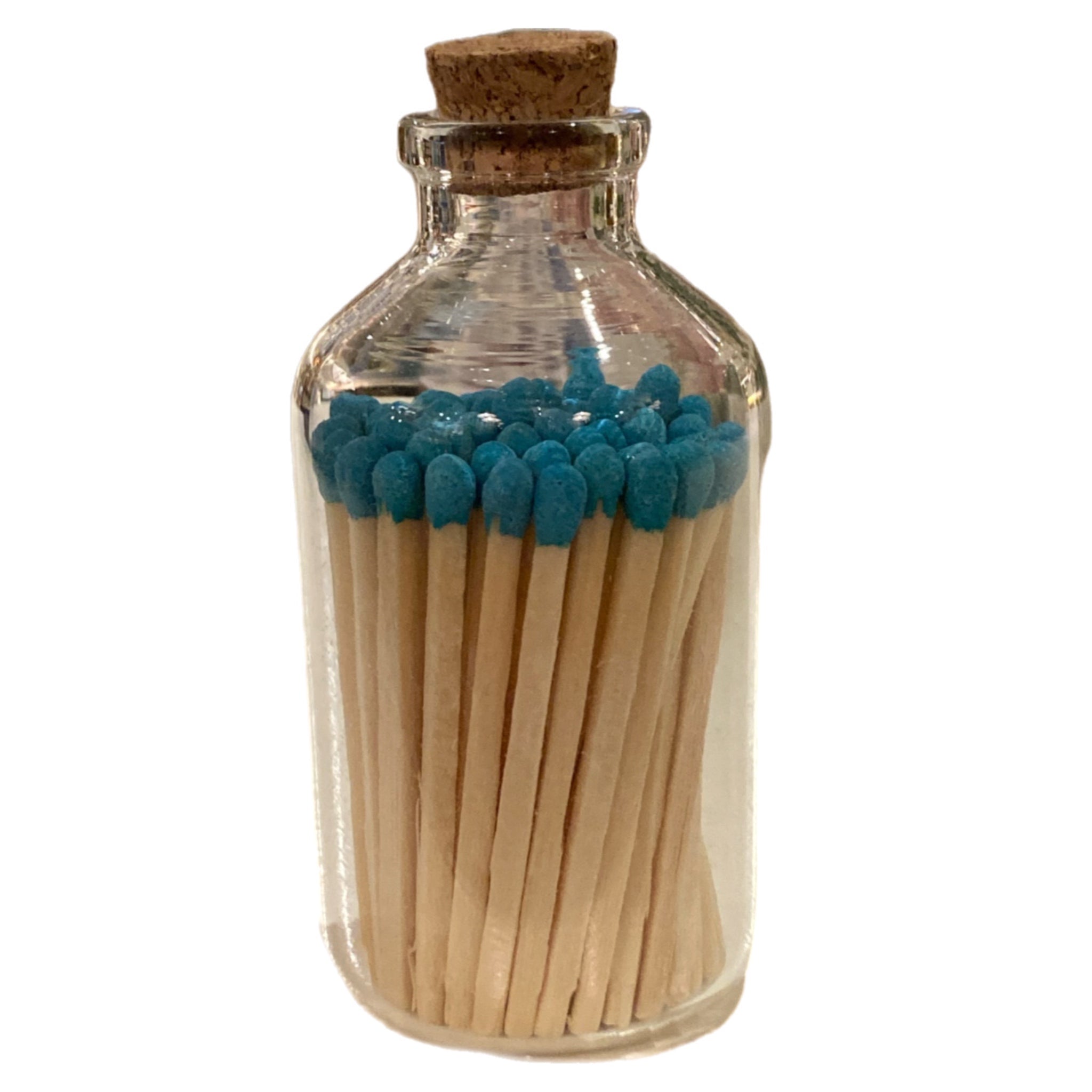 Turquoise Coloured Matches In Jar