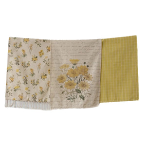 Assorted Yellow Flower Tea Towel, INDIVIDUALLY SOLD