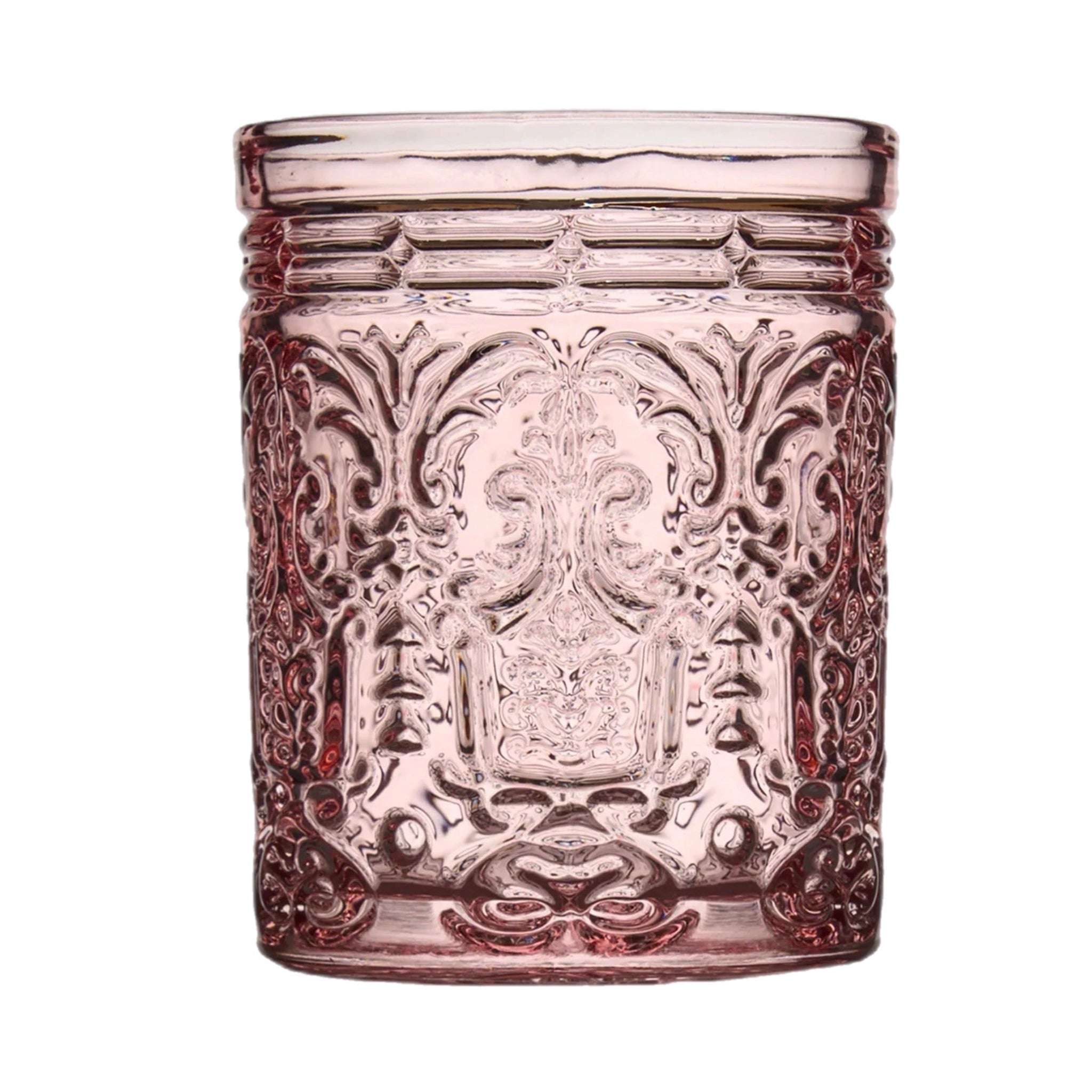 Pink Old Fashioned Glass