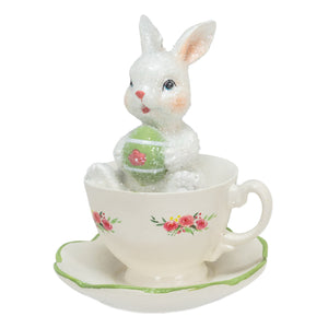 Rabbit In Teacup Ornament