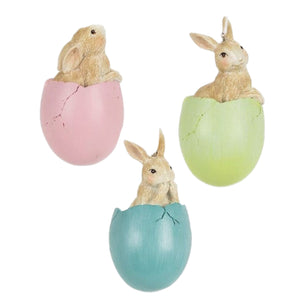 Assorted Bunny In Egg Ornament, INDIVIDUALLY SOLD