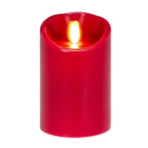 3" X 4.5" Pillar Flameless Candle: Burgundy