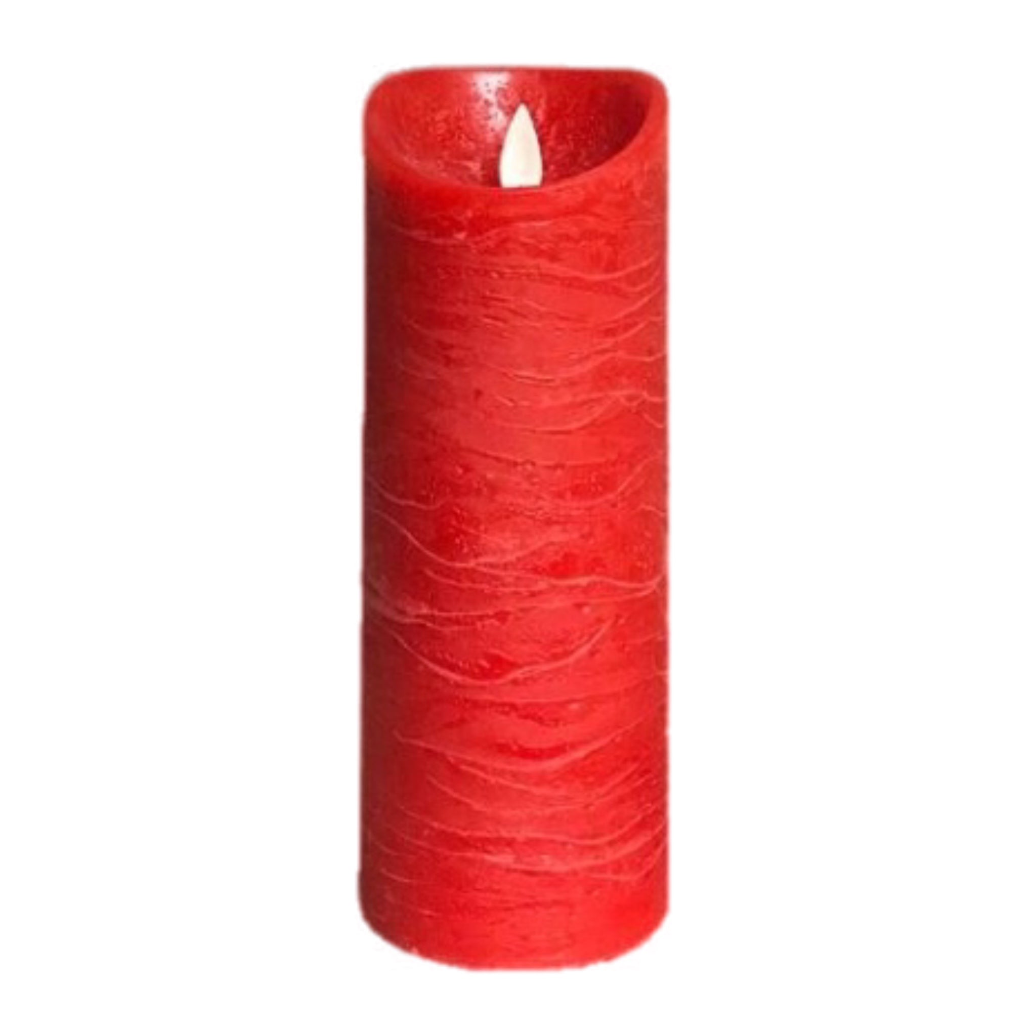 3" X 8" Pillar Flameless Candle: Red