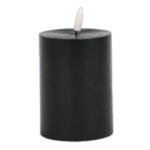 3" X 4" Pillar Flameless Candle: Black