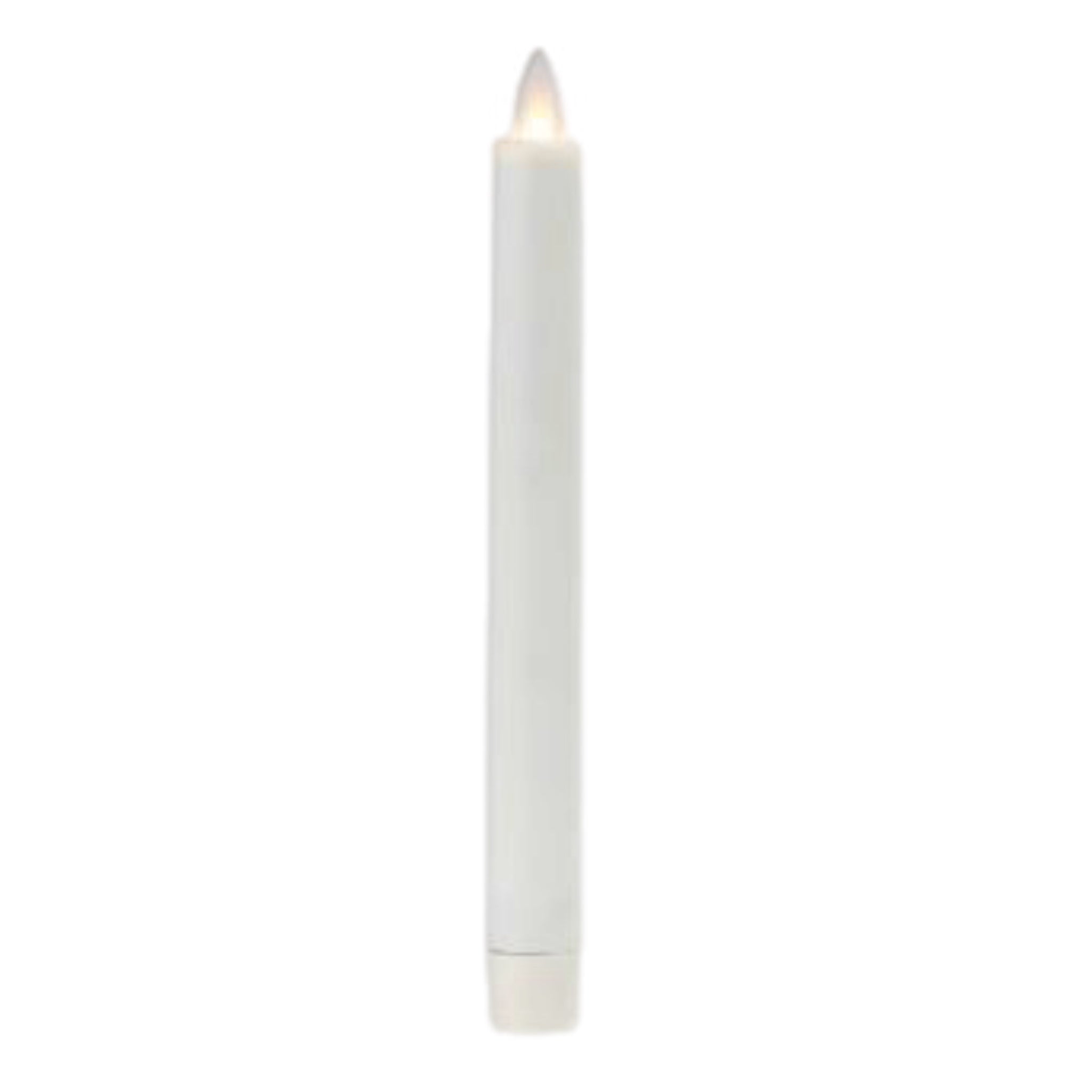 1" X 8" Taper Flameless Candle: Cream