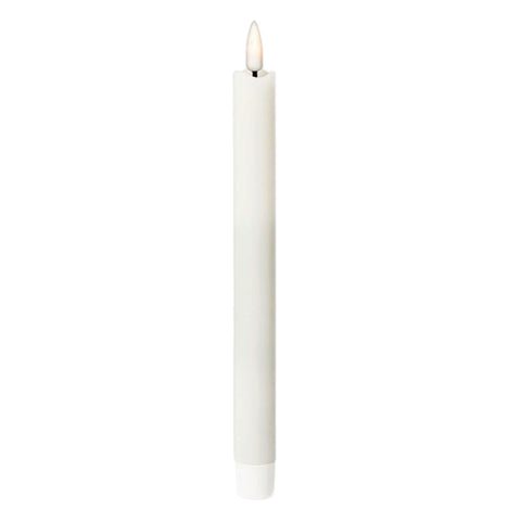 1" X 9.5" Taper Flameless Candle: Cream