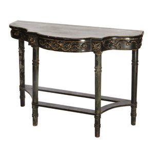 Distressed Half Moon Table