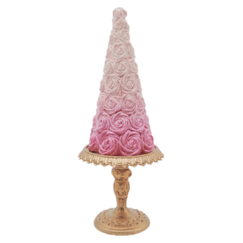 Pink Rosette Tree Figurine