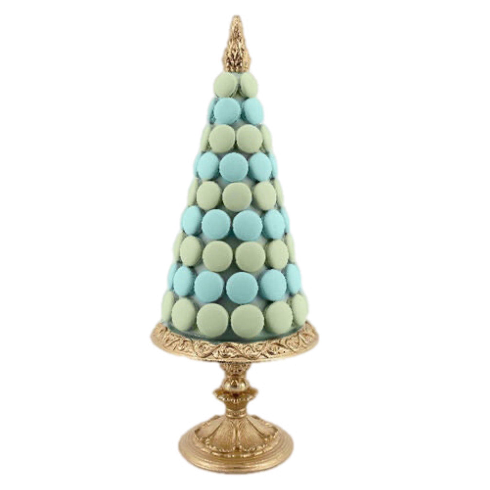 Green And Blue Macaron Tree Figurine