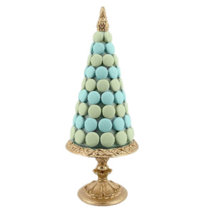 Green And Blue Macaron Tree Figurine