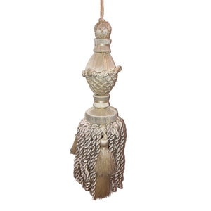 Small Cream Braided Tassel