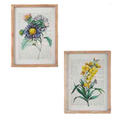 Assorted Framed Flower Wall Print, INDIVIDUALLY SOLD