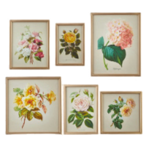 Assorted Framed Flower Wall Print, INDIVIDUALLY SOLD