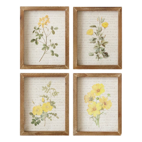 Assorted Yellow Flower Wall Print, INDIVIDUALLY SOLD