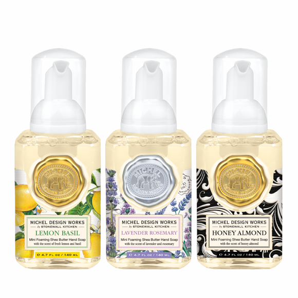 Assorted Mini Michel Design Works Foaming Soap, INDIVIDUALLY SOLD