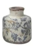 Blue Floral Vase- SMALL