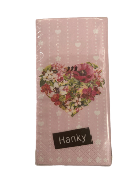 Pocket Tissue: Heart Flowers