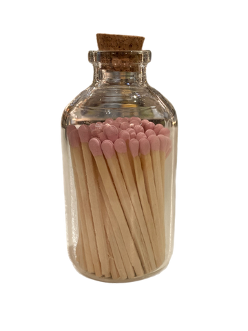 Blush Pink Coloured Matches In Jar