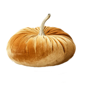 Orange Velvet Pumpkin Figurine