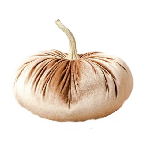 Beige Velvet Pumpkin Figurine