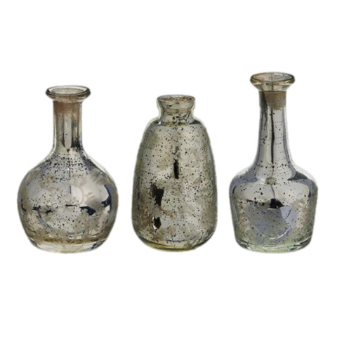 Assorted Mercury Glass Bud Vase, INDIVIDUALLY SOLD